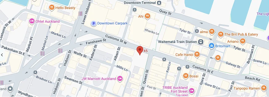 Map showing the location of Nusila in Auckland Central